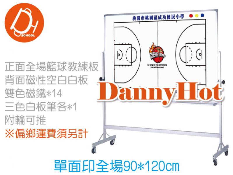 籃球迴轉架教練板-單面印90*120cm